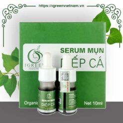 Serum trị mụn diếp cá igreen trị mụn, trị thâm, không gây bong tróc, dị ứng mẩn ngứa, dành cho mọi loại da, da dầu, mẹ bầu, em bé đều sử dụng được.