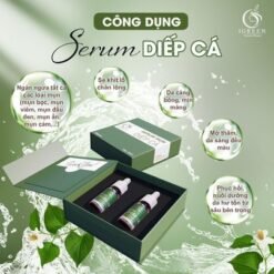 serum trị mụn diếp cá igreen trị mụn, trị thâm, không gây bong tróc, dị ứng mẩn ngứa, dành cho mọi loại da, da dầu, mẹ bầu, em bé đều sử dụng được.