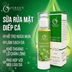 sữa rửa mặt diếp cá igreen sạch khuẩn bã nhờn dịu nhẹ giảm sưng giúp da mềm mịn se khít lỗ chân lông