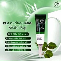 kem chống nắng thuần chay igreen 60ml spf50+, nâng tone trắng da kiềm dầu dành mọi loại da, khô nhạy cảm mẹ bầu mẹ bỉm tuổi dậy thì đều dùng được