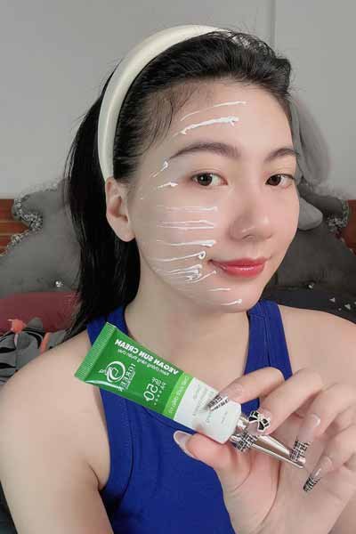 kem chống nắng thuần chay igreen 60ml spf50+ cho da dầu mụn khô nhạy cảm và mẹ bầu